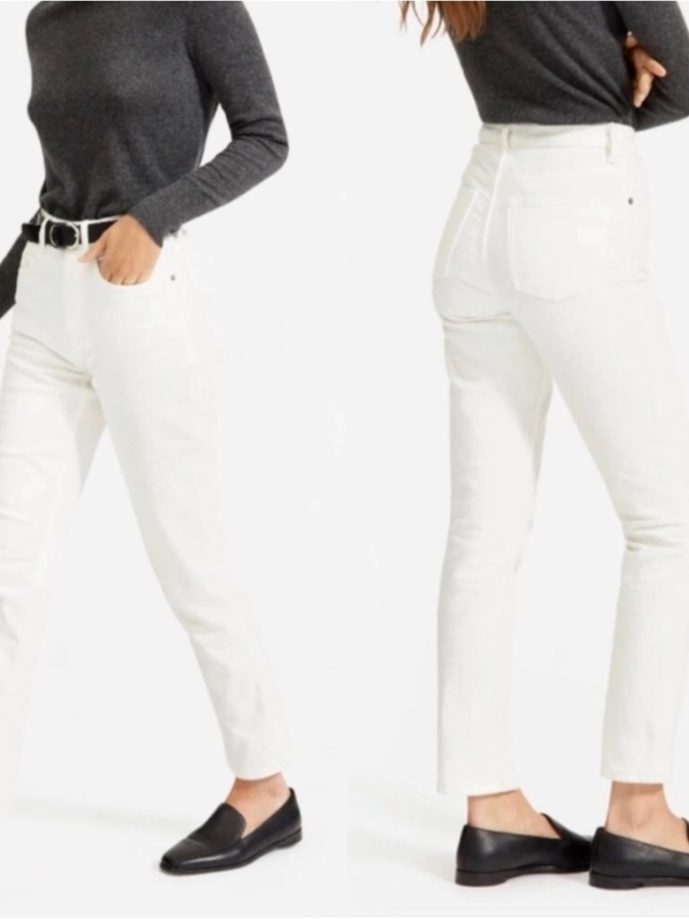 Everlane ‘The 90’s Cheeky’ High Rise Ankle Jean in Bone
